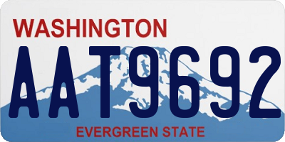 WA license plate AAT9692