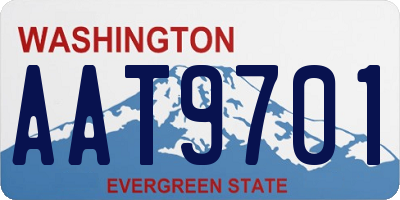 WA license plate AAT9701