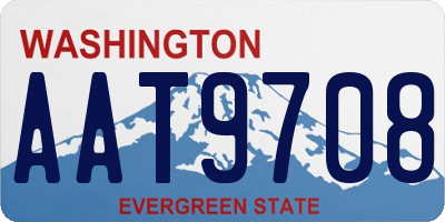 WA license plate AAT9708
