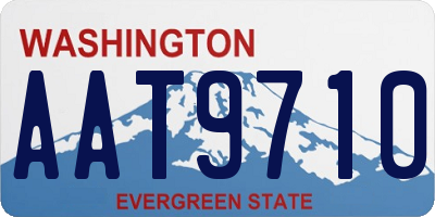 WA license plate AAT9710