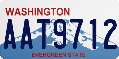 WA license plate AAT9712