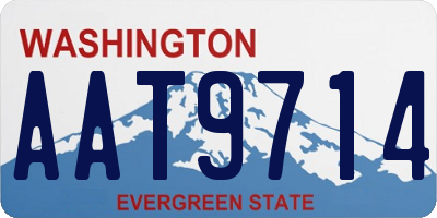 WA license plate AAT9714