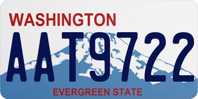 WA license plate AAT9722