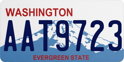 WA license plate AAT9723