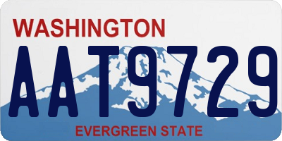 WA license plate AAT9729
