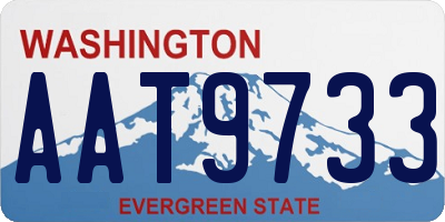 WA license plate AAT9733