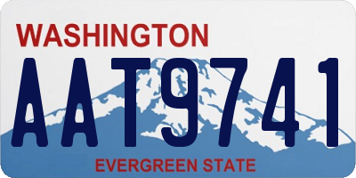 WA license plate AAT9741