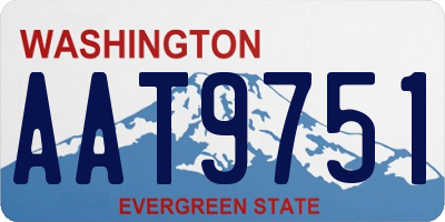 WA license plate AAT9751