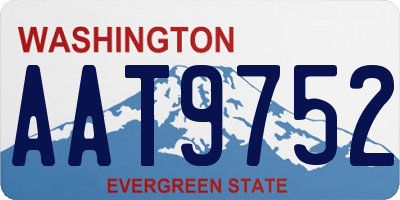 WA license plate AAT9752