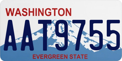 WA license plate AAT9755