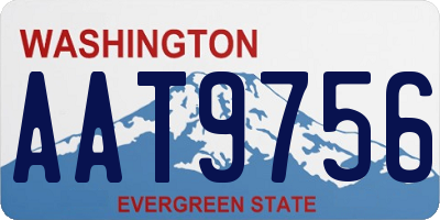 WA license plate AAT9756