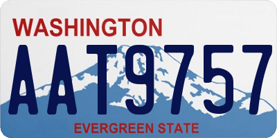 WA license plate AAT9757