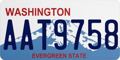 WA license plate AAT9758