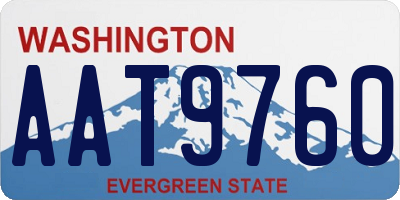 WA license plate AAT9760
