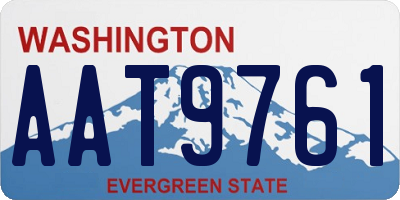WA license plate AAT9761
