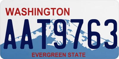 WA license plate AAT9763