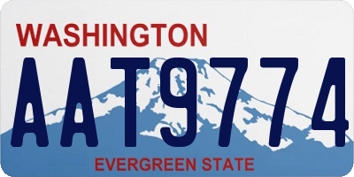 WA license plate AAT9774