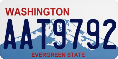 WA license plate AAT9792
