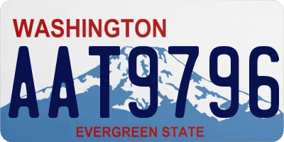 WA license plate AAT9796