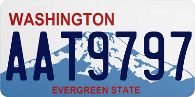 WA license plate AAT9797