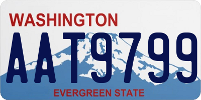 WA license plate AAT9799