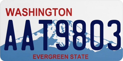 WA license plate AAT9803