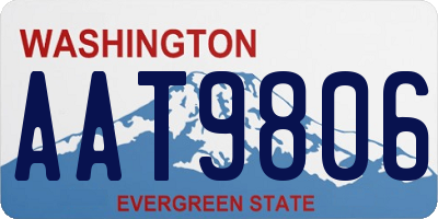 WA license plate AAT9806