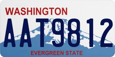WA license plate AAT9812