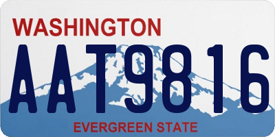 WA license plate AAT9816