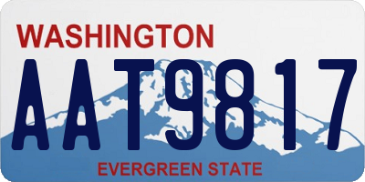 WA license plate AAT9817