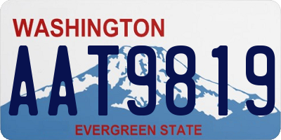 WA license plate AAT9819