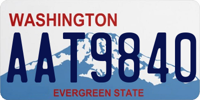 WA license plate AAT9840