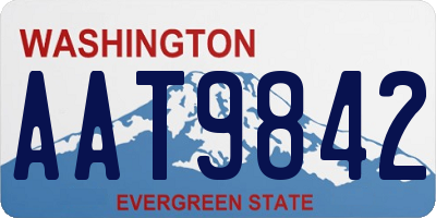 WA license plate AAT9842
