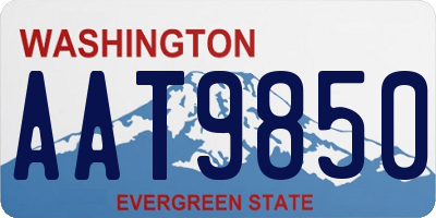 WA license plate AAT9850
