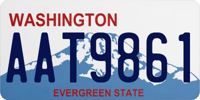 WA license plate AAT9861