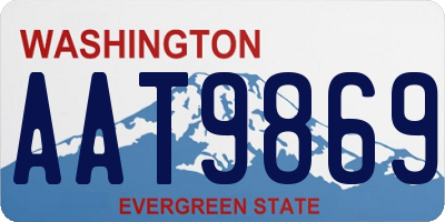 WA license plate AAT9869