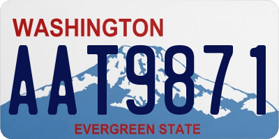 WA license plate AAT9871