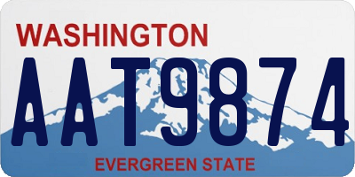 WA license plate AAT9874