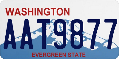 WA license plate AAT9877