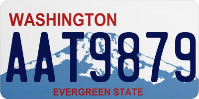 WA license plate AAT9879