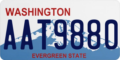 WA license plate AAT9880