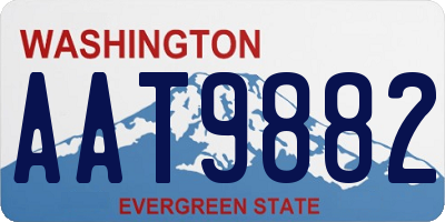 WA license plate AAT9882