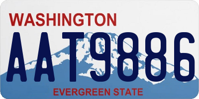 WA license plate AAT9886