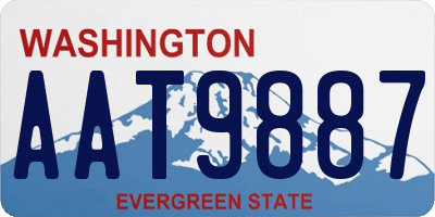 WA license plate AAT9887