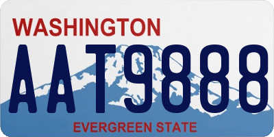 WA license plate AAT9888