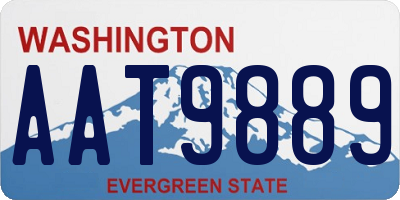 WA license plate AAT9889