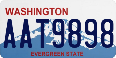 WA license plate AAT9898