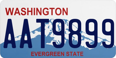 WA license plate AAT9899