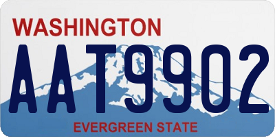 WA license plate AAT9902