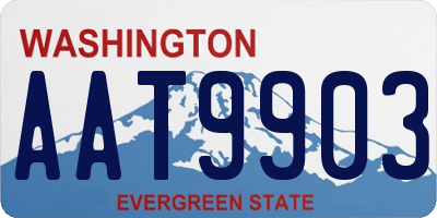 WA license plate AAT9903